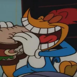 🍔 Woody Woodpecker Cartone animato, Woody Woodpecker, Divertente, Felice, Ridente telegram sticker