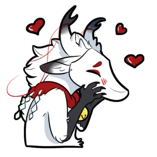 😘 animal, cerf, cœur, mignon, kawaii, dessin animé whatsapp sticker