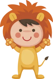 😕 singa, binatang, kostum, kartun, lucu, karakter, maskot telegram sticker