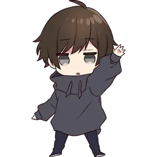 👋 Anime, Chibi, Chico, Mono, Dibujos animados telegram sticker