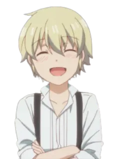 😂 アニメ, 男の子, 可愛い, 笑顔, 漫画 telegram sticker