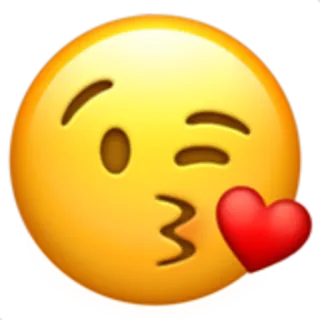 😘 emoji, kiss, heart, love, winking, affection telegram sticker