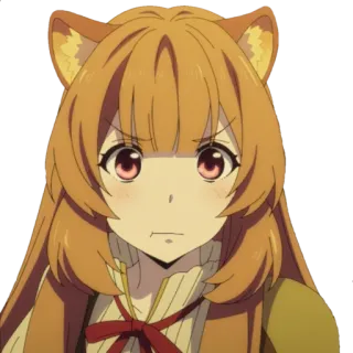 😒 Raphtalia Rising of the Shield Hero anime, Raphtalia, Rising of the Shield Hero, tanuki, femmina telegram sticker