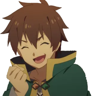 😄 Kazuma Konosuba Anime, Personagem, sorrindo, Kazuma, Konosuba telegram sticker