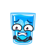 🥶 Glas, Wasser, Cartoon, Getränk, Traurig whatsapp sticker