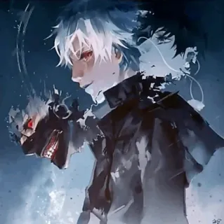 🕹 Ken Kaneki Tokyo Ghoul Anime, Manga, Ghoul, Kaneki Ken, Tokyo Ghoul, Monster, Anime Charakter whatsapp sticker