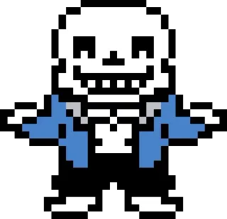 ☠️ Sans Undertale video game, skeleton, indie game, undertale, pixel art telegram sticker