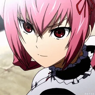 😠 Anime, Manga, Kartun, Rambut pink, Mata merah, Karakter, Perempuan whatsapp sticker
