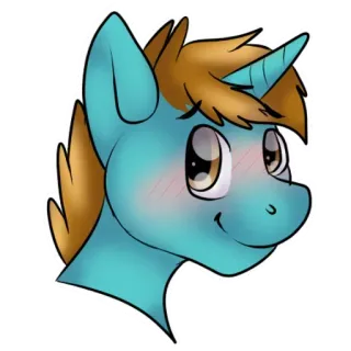 😊 Poni, Unicornio, Lindo, Dibujo animado, Animal, Fantasía telegram sticker
