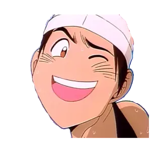 😉 anime, smile, swim cap, winking, happy telegram sticker