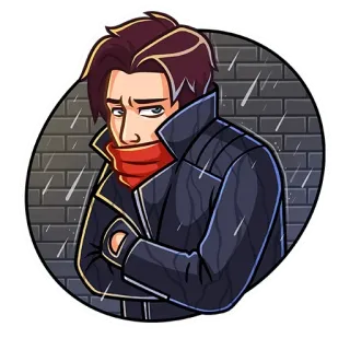 ☔️ Pioggia, Freddo, Triste, Inverno, Giacca telegram sticker