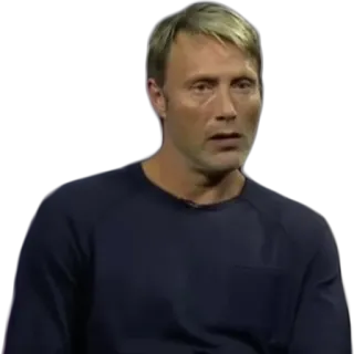 😧 Mads Mikkelsen ator, celebridade, retrato, homem telegram sticker