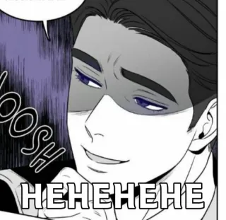 💦 HEHEHEHEHE sonrisa burlona, manga, anime, jeje, risa whatsapp sticker