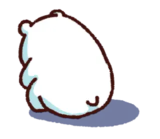 😞 urso polar, desenho animado, animal, fofo whatsapp sticker