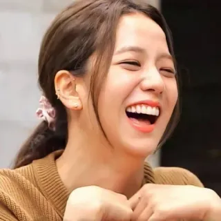 ❣ woman, smile, happy, laughing, portrait telegram sticker