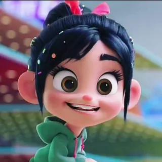 🦋 Vanellope von Schweetz Wreck-It Ralph vanellope von schweetz, wreck it ralph, disney, cartoon, movie, character whatsapp sticker