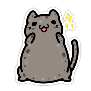 ✨ gato, adesivo, fofo, desenho, animal telegram sticker