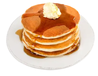 😳 crêpes, petit-déjeuner, nourriture, pile, sirop whatsapp sticker