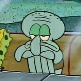 🥢 Squidward SpongeBob SquarePants Squidward, SpongeBob SquarePants, cartoon, character, Nickelodeon whatsapp sticker
