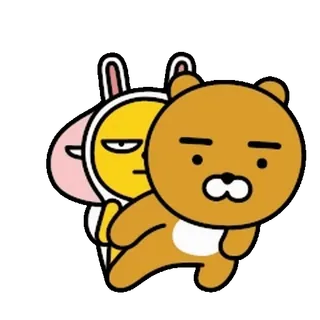 💬 만화, 캐릭터, 귀여운, 웃긴, 토끼, 곰 whatsapp sticker