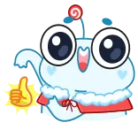 👍 Kreskówka, Słodki, Kciuk w górę, Pozytywny, Kapryśny telegram sticker