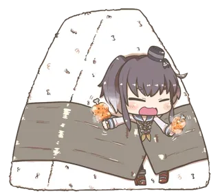 🍙 Anime, Kawaii, Chibi, Essen, Onigiri, Süß telegram sticker