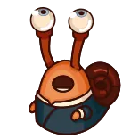 😮 snail, cartoon, character, eyes, cute telegram sticker