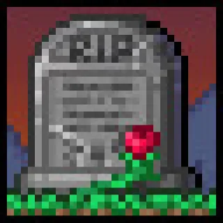 🌹 RIP lápida, tumba, muerte, flor telegram sticker