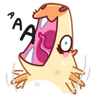 😱 AAA птица, злой, кричащий, мультик, животное, раздраженный telegram sticker