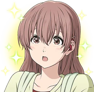 😍 Shouko Nishimiya A Silent Voice Anime, Mädchen, geschockt, A Silent Voice, Manga, Charakter telegram sticker