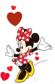 💕 Minnie Mouse cartone animato, Disney, cuori, Minnie Mouse telegram sticker