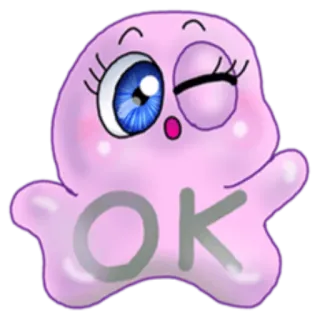 👌 OK Dessin animé, Personnage, Kawaii, Mignon, Positif, Ok telegram sticker