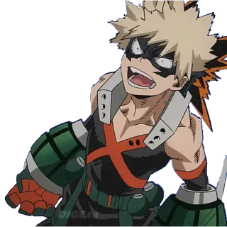 😡 Bakugo My Hero Academia Bakugo, My Hero Academia, Anime, Manga, Explosión, Héroe, Enojado telegram sticker