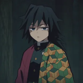 🌊 Giyu Tomioka Demon Slayer Аниме, Клинок, рассекающий демонов, Гию Томиока, Персонаж telegram sticker