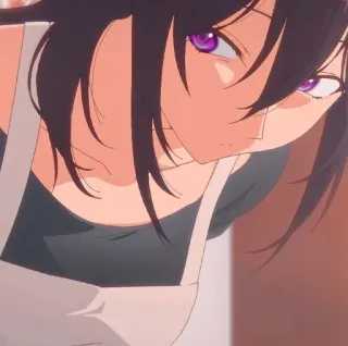😐 anime, woman, cooking, manga, portrait, girl telegram sticker