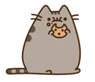 🍪 Pusheen cat, cookie, cartoon, cute, funny, animal whatsapp sticker