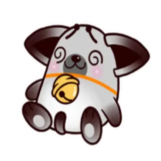 😵 стикер, животное, собака, каваий, милый, чиби telegram sticker