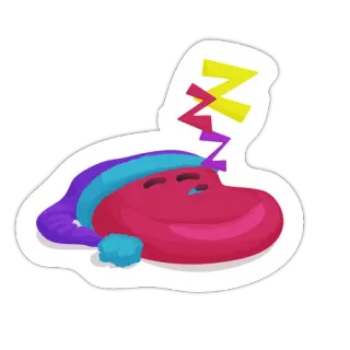 😴 schlafen, schlafend, zzz, cartoon, müde, nickerchen telegram sticker