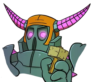 🙈 PEKKA Clash of Clans PEKKA, Clash of Clans, personnage, jeu, armure, jeu vidéo, guerrier whatsapp sticker