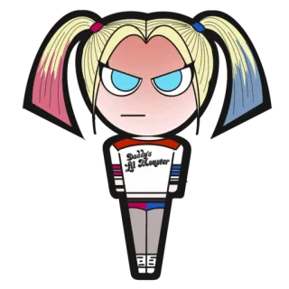 😡 Harley Quinn Daddy's Lil Monster харли квинн, dc comics, злодейка, мультфильм, девушка, папина дочка telegram sticker