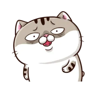 😧 고양이, 동물, 스티커, 귀여운, 웃긴, 만화 telegram sticker