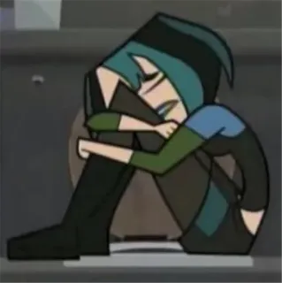 😭 Gwen Total Drama Island грустный, расстроенный, мультфильм, total drama island, гвен telegram sticker