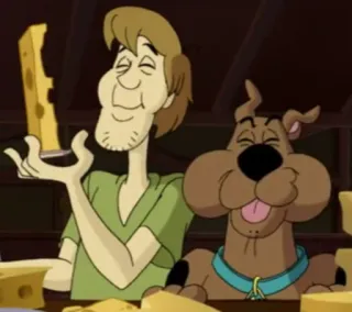 🧀 Shaggy Rogers Scooby Doo cartoon, Shaggy Rogers, Scooby Doo, food, cheese telegram sticker