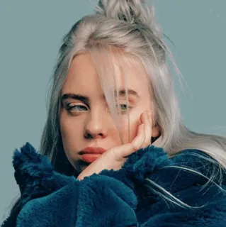 😐 Billie Eilish billie eilish, cantante, músico, celebridad, retrato, estrella pop telegram sticker