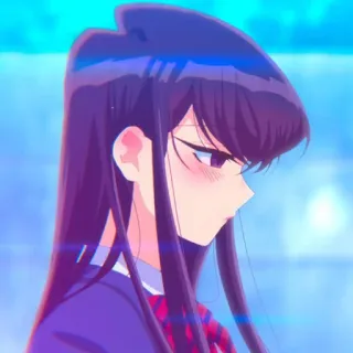 🖤 Komi Shouko Komi Can't Communicate anime, manga, tímido, escolar, lindo telegram sticker