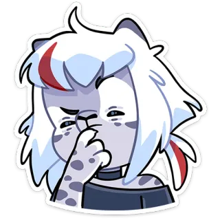 🌟 毛茸茸, 猫, 动物, 卡通, 贴纸 telegram sticker