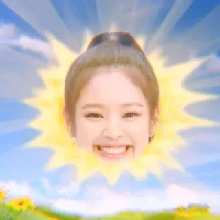 😁 sol, rosto, sorriso, fofo, céu, teletubbies whatsapp sticker