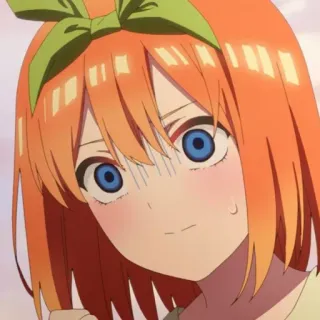 😰 Yotsuba Nakano The Quintessential Quintuplets Anime, Garota, Fofa, Chocado, Expressão, Personagem telegram sticker