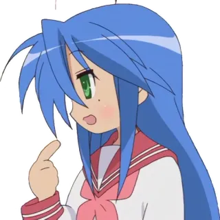 😀 Konata Izumi Lucky Star anime, chica, Konata, linda, Lucky Star telegram sticker