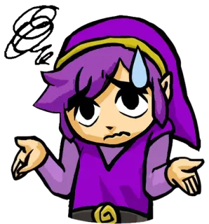 😣 dibujo animado, personaje, morado, inseguro, confundido telegram sticker